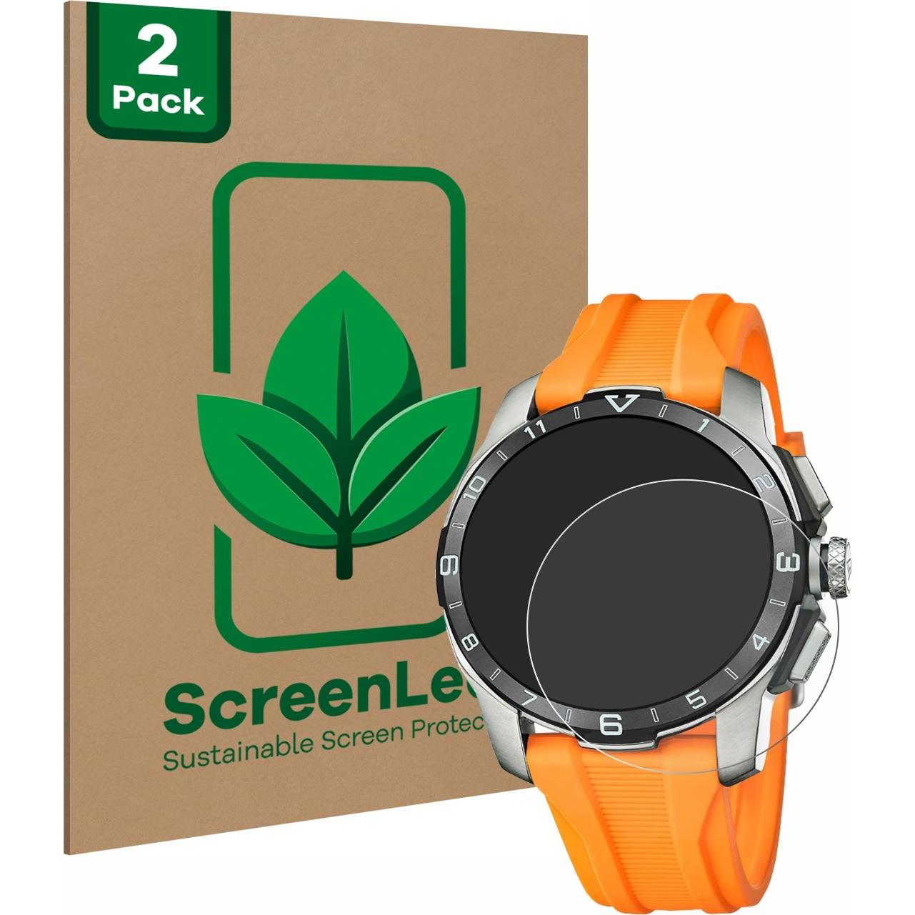 ScreenLeaf Schutzfolie nachhaltiger Displayschutz Display Schutz Folie Klar Transparent, Smartwatch Schutzfolie, Transpa...