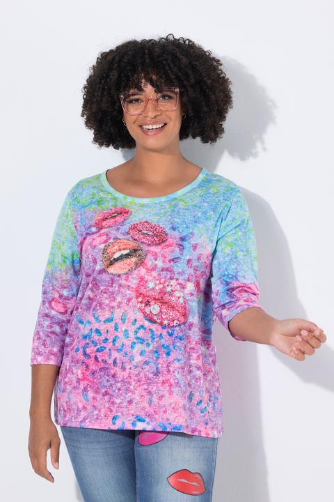Produktbild Angel of Style T-Shirt, Komfort Fit, Regenbogen Leo, Kussmünder (54)