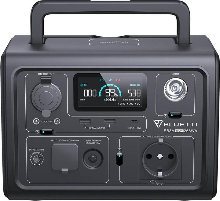 Bluetti EB3A (268 Wh, 4.60 kg)