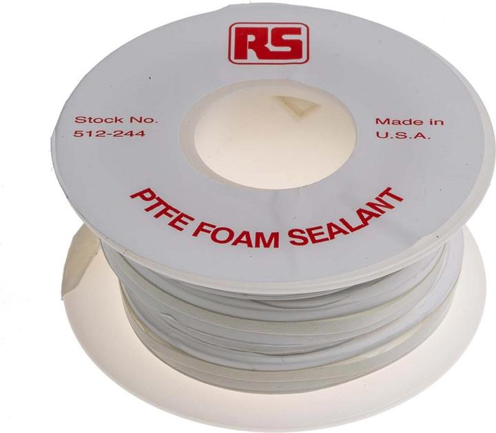 Image du produit Rs Pro Ruban PTFE blanc, 2.5mm x 7mm, longueur 2m, -196°C +260°C (7 mm)