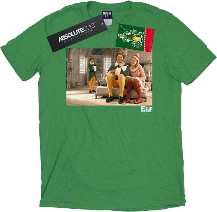 Actual product image Elf Womens/Ladies Family Shot Cotton Boyfriend T-Shirt (XL)