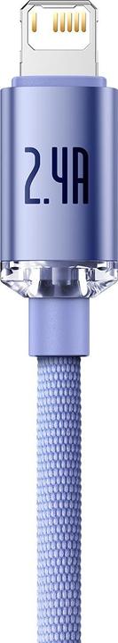 Immagine prodotto Baseus Crystal Shine Series Fast Charging Data Cable USB to iP 2.4A 2m Purple (2 m)