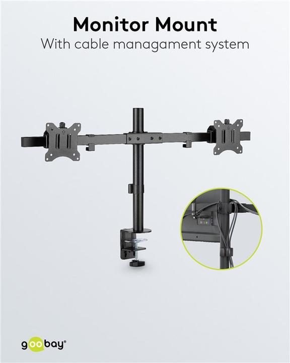 Actual product image Goobay Doppel-Monitorhalterung (Table, 32", 9 kg)