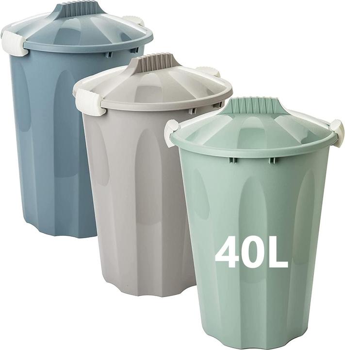 Produktbild 2friends 3er Set Mülltonnen mit Deckel (40 l)