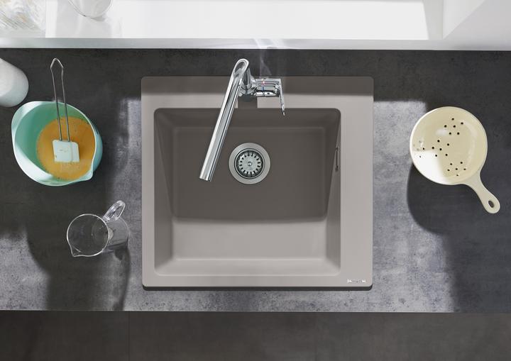 Actual product image hansgrohe HG fitted sink 450 S510-F450 concrete grey (Fitted sink, 51 cm, 56 cm)