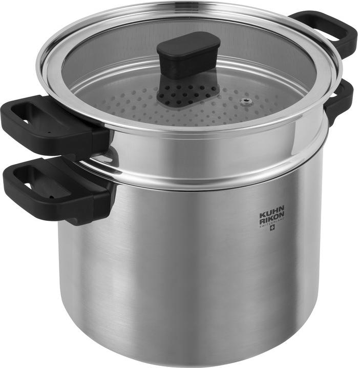 Produktbild Kuhn Rikon Locarno Teigwarentopf mit Einsatz 6.5 L · Ø 22 cm (22 cm, Kochtopf, Edelstahl)