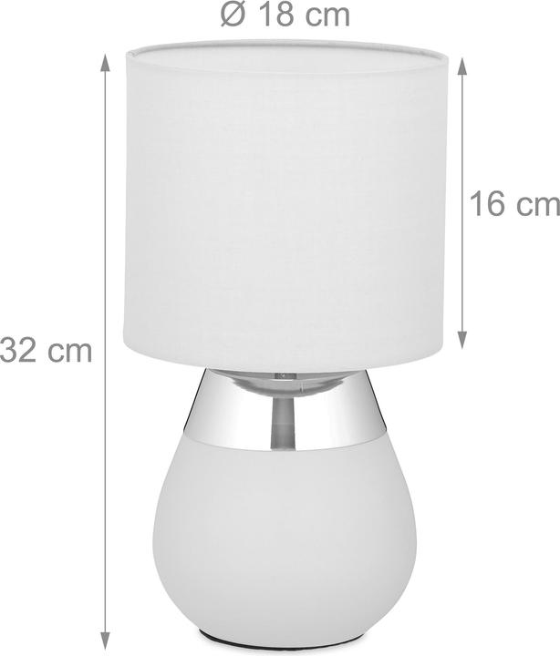 Actual product image Relaxdays Tischlampe mit Stoffschirm (E14)