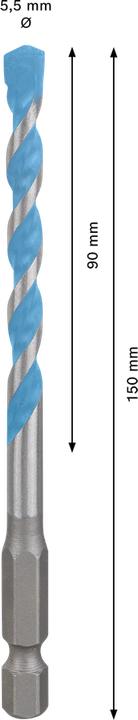Produktbild Bosch Professional Zubehör EXPERT HEX-9 MultiConstruction Bohrer, 5,5 x 90 x 150 mm (5.5 mm)