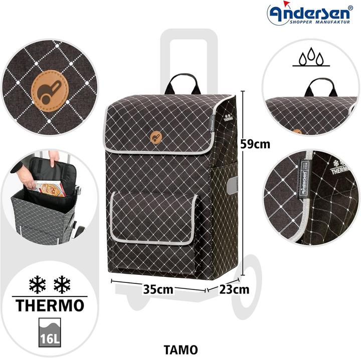 Actual product image Andersen Alu Star Shopper Tamo shopping trolley 59 cm