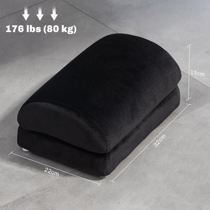Actual product image Homcom Fussstütze Polyester Schwarz