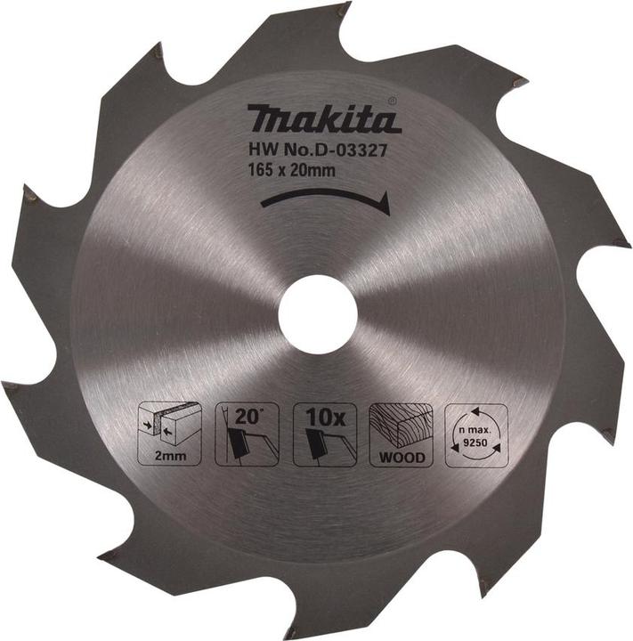 Produktbild Makita Sägeblatt HM 165X20 mm 10 Zähne