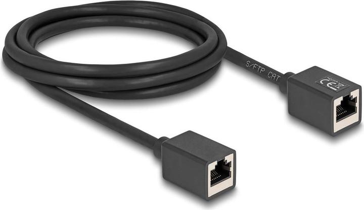 Actual product image Delock Network extension cable coupling RJ45 socket to R (S/FTP, CAT6a, 2 m)
