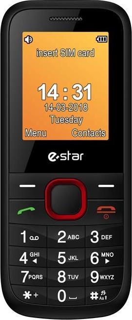 Productafbeelding Estar Feature Phone X18 Raudona Dual SIM (1.77", 0.30 Mpx, 2G)