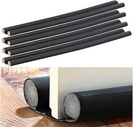 Immagine prodotto Infactory Set di 4 paraspifferi per porte fino a 60 mm di spessore, nero (4 Pezzo/i)