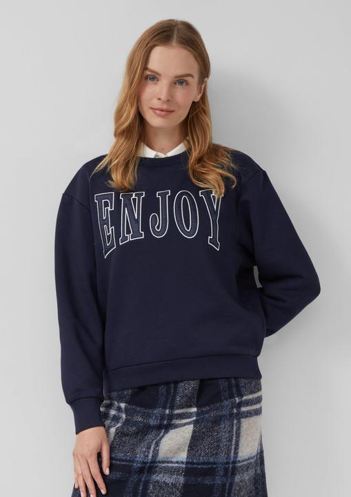 Produktbild s.Oliver Sweatshirt Angerautes Sweatshirt mit Wording (32)