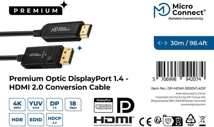 Image du produit MicroConnect Premium Optic DP (30 m)