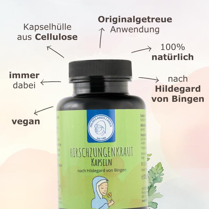 Produktbild Hildegards Laden Hirschzungenkraut Kapseln 90 Stk. (90 Stück, Kapseln, 55 g)
