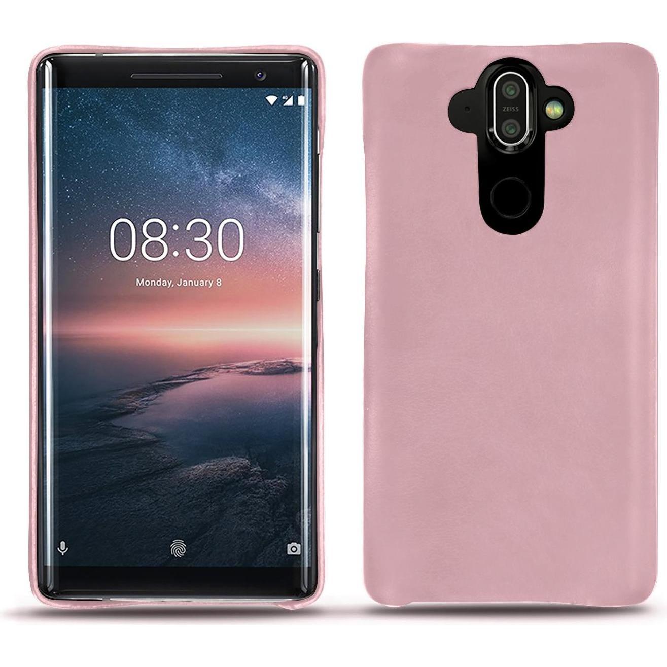 Noreve Lederschutzhülle (Nokia 8 Sirocco), Smartphone Hülle, Rosa