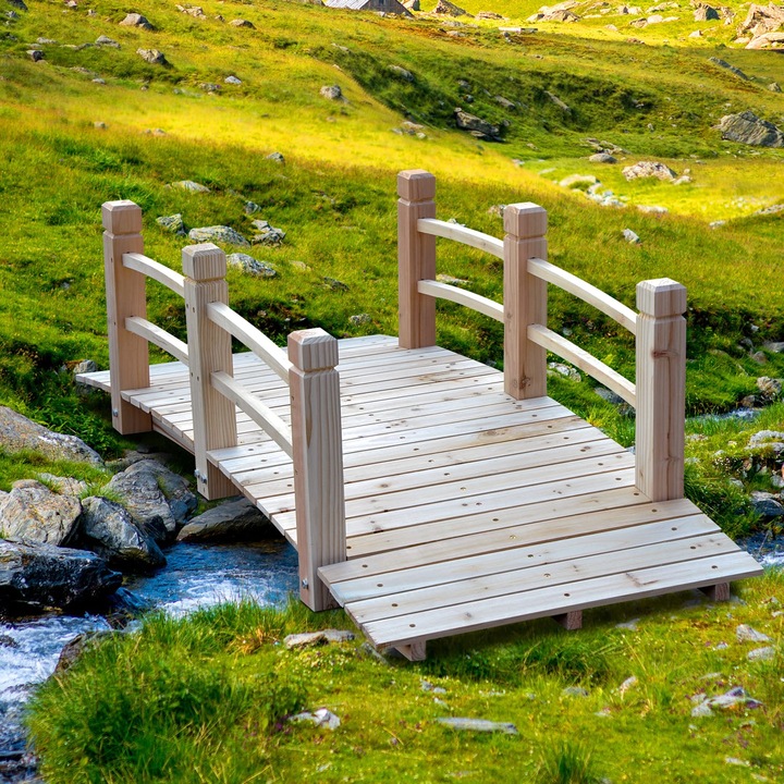 Produktbild Outsunny Gartenbrücke mit Geländer