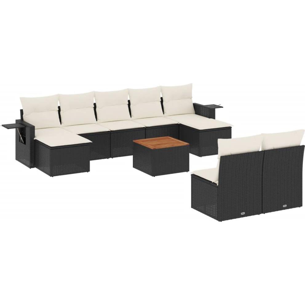 VidaXL, Gartenlounge, 10-tlg. Garten-Lounge-Set mit Kissen