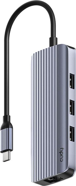 Immagine prodotto Cudy Routers UH606 PortMate USB-C 6-in-1 Hub 4K 60Hz HDMI Gigabit LAN 3x USB-A Power Input Grey (USB-C, 6 porte)