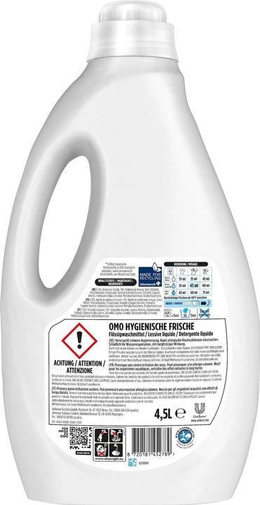Image du produit OMO Hygienische Frische 4.5 l (100 Cycles de lavage, Lessive liquide)