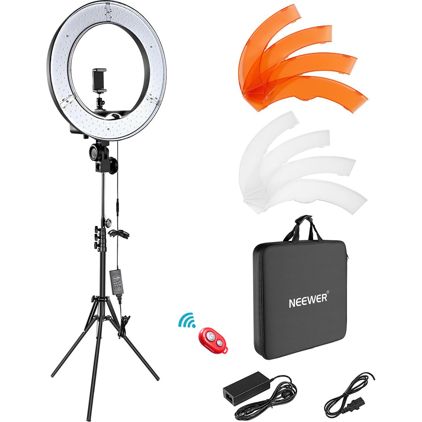 Neewer RL-18 Smartphone Ring Light Kit-New Version (Luce ad anello), Luce continua