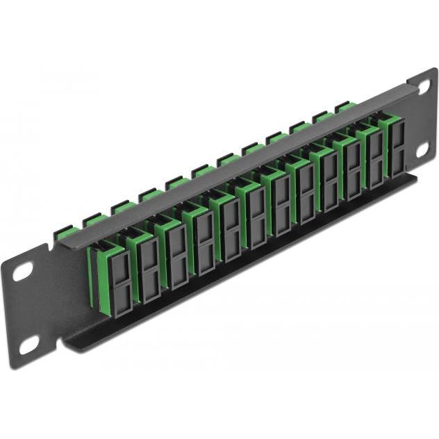 Thumbnail - Delock 10? LWL Patchpanel 12 Port SC Duplex grün 1 HE schwarz, Server Zubehör, Grün, Schwarz