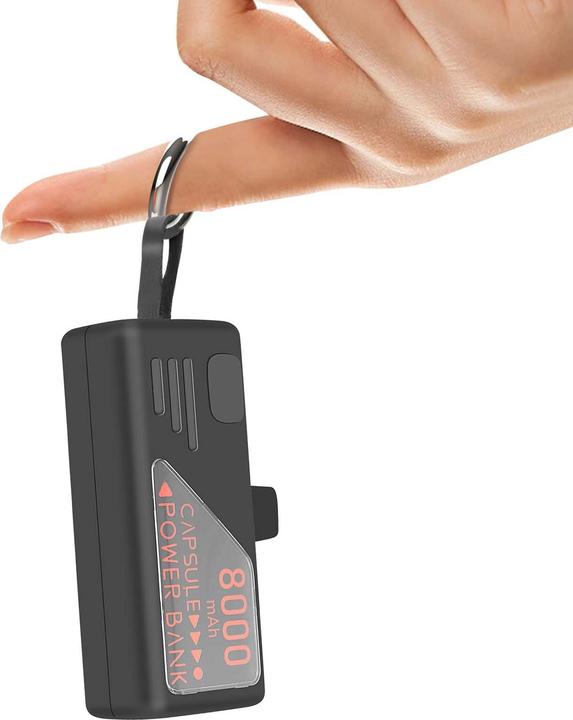 Actual product image LinQ Mini Powerbank 8000 mAh USB-C Schlüsselanhänger (8000 mAh, 10 W)