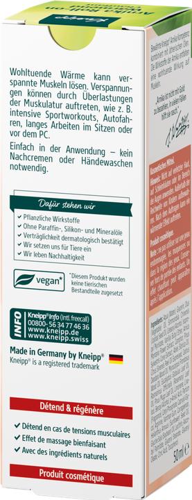 Nährwerte und Zutaten Kneipp Arnika Roll-on Wärmend (1 x, 50 ml)