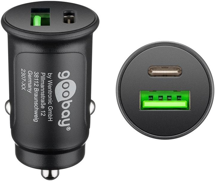 Goobay Chargeur rapide de voiture USB-C compact
