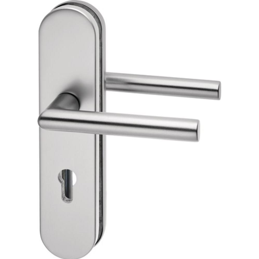 EDI, Türgriff + Fenstergriff, Schutzgarnitur Logo 8743/9203 Aluminium F1 92 mm 65-75 mm (Türgriff)