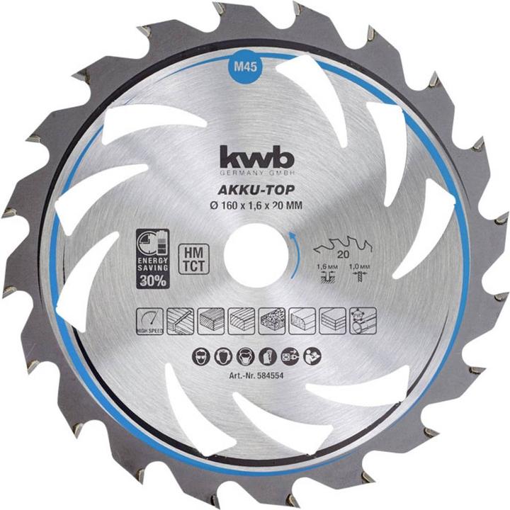 Actual product image kwb Carbide circular saw blade THIN CUT CIRCULAR SAW BLADE, HARDLOCKED