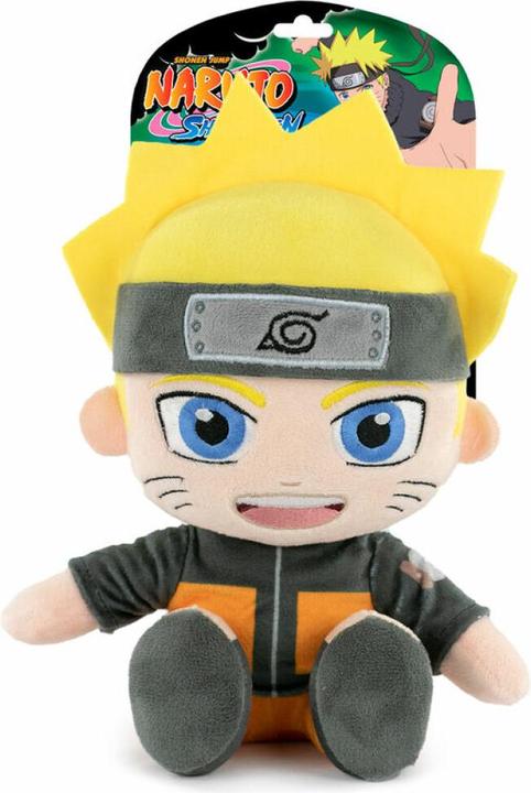 Actual product image Barrado Naruto Shippuden - Naruto Uzumaki Impulsion Assis - Peluche 29cm (25 cm)