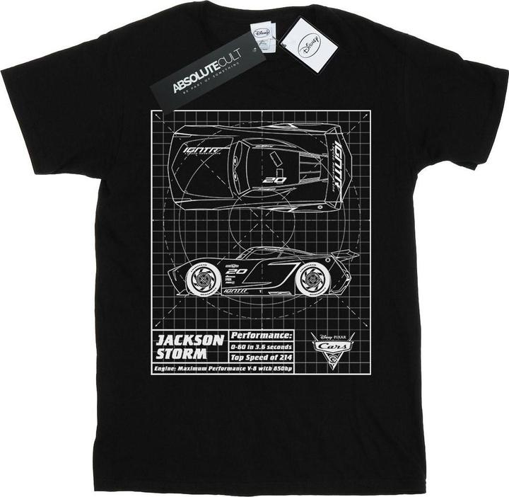 Immagine prodotto Disney Cars Jackson Storm Blueprint Maglietta Ragazzi (128)