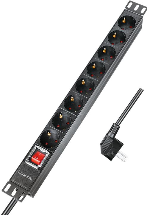 Productafbeelding LogiLink Stopcontact (8 x, CEE 7/7, 2 m)