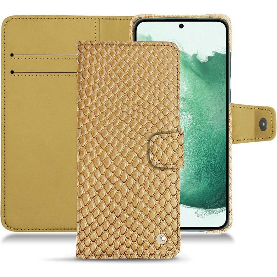 Noreve Lederschutzhülle Wallet (Samsung Galaxy S22+ 5G), Smartphone Hülle, Beige