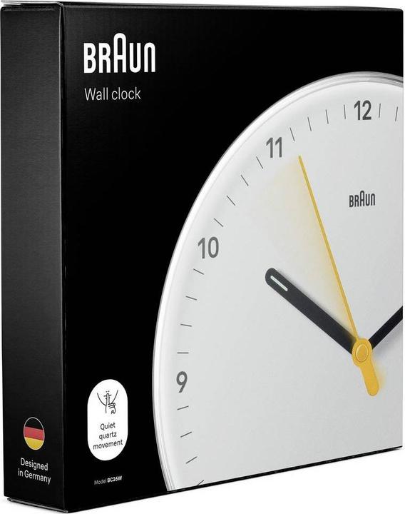 Produktbild Braun BC 26 W weiss Quarzwanduhr (23 cm)