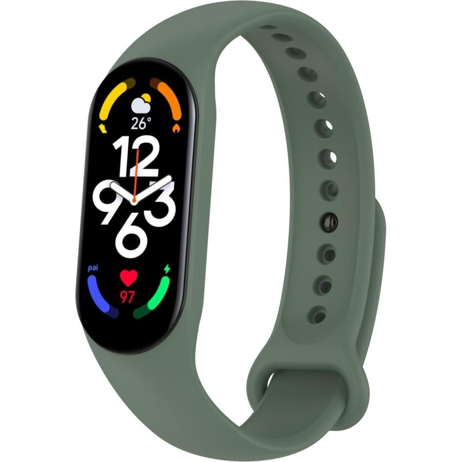 Screenguard Xiaomi Smart Band 7 Silicone Strap Ersatzarmband (Silikon, Xiaomi Smart Band 7), Uhrenarmband, Grün