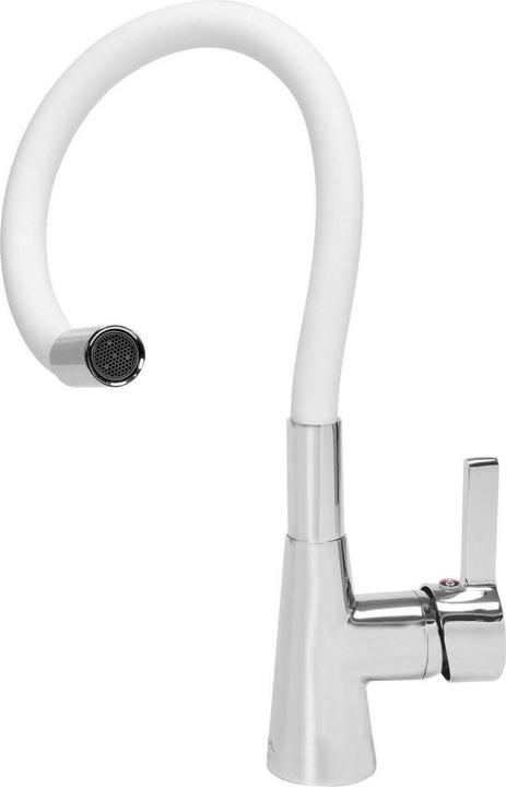 Produktbild Fala Spültisch Einhebel Küchenarmatur flexibel in weiss Wasserhahn