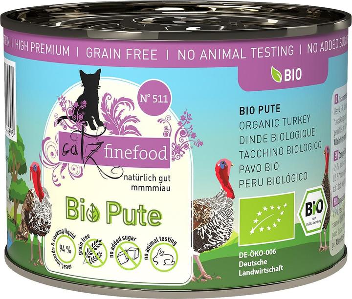 Catz Finefood Bio No.511 Truthahn (Adult, 6 Stk., 200 g)