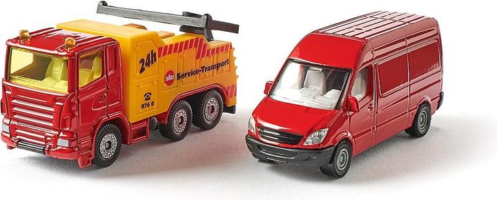 Actual product image Siku Towing vehicle with passenger car