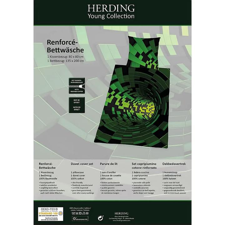 Produktbild Herding 3D Effekt Bettwäsche (135 x 200 cm, 80 x 80 cm)