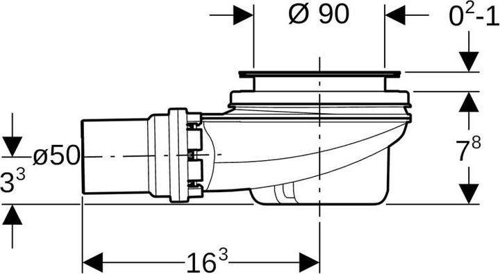 Image du produit Geberit Siphon for shower tray