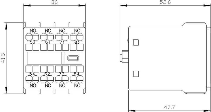 Image du produit Siemens Bloc de contacts auxiliaires 2S+2Ö,Bgr.S00,S0 3RH2911