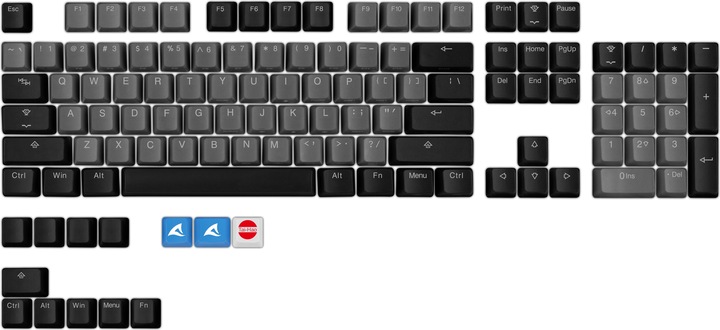 Actual product image Sharkoon SAC20 PBT ANSI US 114 backlit caps