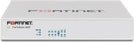 Actual product image Fortinet Fortigate 80F - 10000 Mbit/s - 6500 Gbit/s - 1400 Mbit/s - 3.23 µs - 256-bit AES
