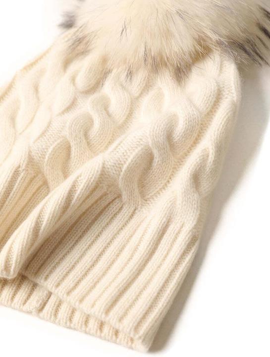 Image du produit Bellemere Beanie Soft Cable Knit Cashmere (Taille unique)