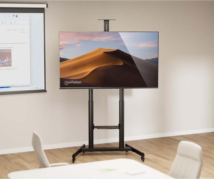 Actual product image Manhattan Multimedia TV-Ständer auf Rollen, werkzeuglos höhenverstellbar, für 60" bis 120" Grossbildschirme (120 kg, 60" - 120")
