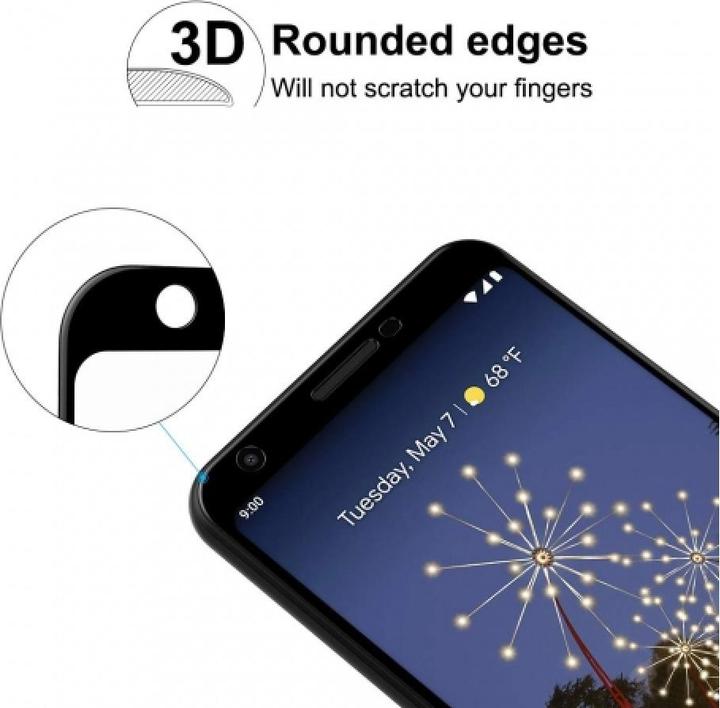 Image du produit Screenguard Google Pixel 3a Full Screen Protection en verre blindé 2.5D 9H (1 pcs, Google Pixel 3a)